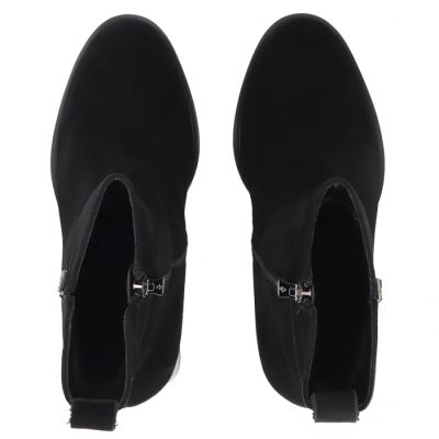 5. Black Women’s Leather Heeled Ankle Boots Filippo DBT8191