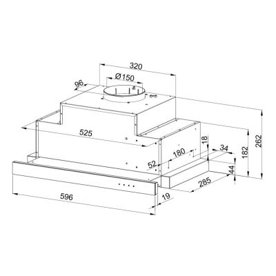 2. MAAN Corona Touch Bis 60 telescopic hood black (touch control)