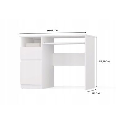 7. PORTO DESK LEFT WHITE