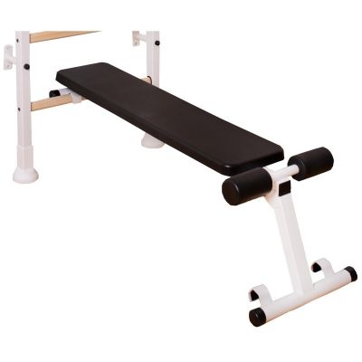 85. GYMNASTIC LADDER, HAND BAR, BENCH, CHILDREN'S ACCESSORIES, WHITE MAT BENCHK 414