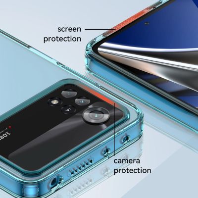 10. Outer Space Case for Xiaomi Poco X4 Pro 5G cover with a flexible frame blue
