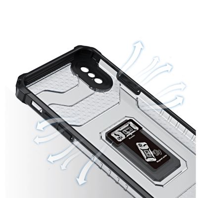 4. Crystal Ring Case Kickstand Tough Rugged Cover for iPhone XS Max red