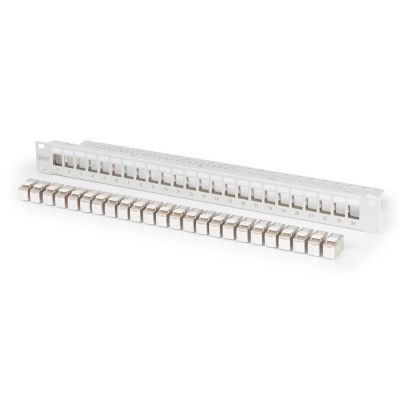 8. DIGITUS 1U 24xCat6A patch panel, shielded Keystone module