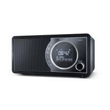 Sharp DR-450 Personal Digital Black Radio, Stainless Steel