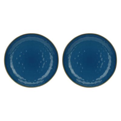 Set of 2 Concerto Blu Avio round bowls - Navy blue, 30 cm