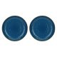Set of 2 Concerto Blu Avio round bowls - Navy blue, 30 cm