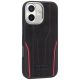 2. Audi R8 Genuine Leather MagSafe Case for iPhone 17 - Black and Red