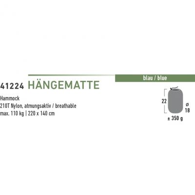 3. High Peak hammock 140x220cm blue 41224