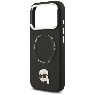 6. Karl Lagerfeld Karl Pin MagSafe Case for iPhone 17 Pro Max - Black