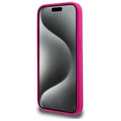 5. Karl Lagerfeld KLHMP15LSKHPPPLF iPhone 15 Pro 6.1" fuchsia/fuschia hardcase Silicone Karl Head Print MagSafe