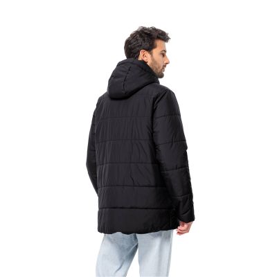 4. Men's transition jacket Jack Wolfskin DEUTZER LONG JKT M black breathable material black (1207451_6000)