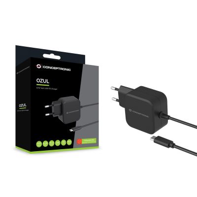 4. Conceptronic OZUL04BE Mobile Device Charger Universal Black AC Internal