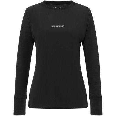 4. Women's SUPER.NATURAL Windbreaker LS Long-Sleeve Shirt, Black