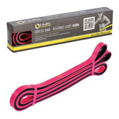 8. HMS exercise band PINK-BLACK GU06 13x5x2250 mm 