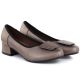 4. Comfortable gold women's block heel pumps M.Daszyński SA279-1 3