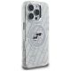 4. Karl Lagerfeld IML Glitter Karl & Choupette Heads Logo MagSafe Case for iPhone 16 Pro Max - Gray