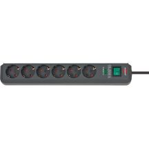 Brennenstuhl Eco-Line Black 6 x power socket 1.5 m