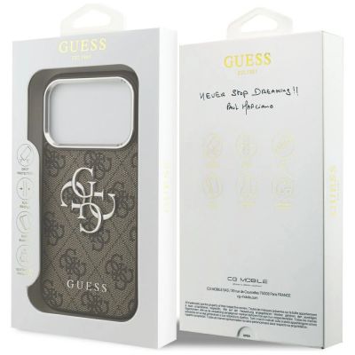 8. Guess 4G Big 4G Classic Logo case for iPhone 17 Pro brown - silver