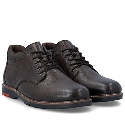 4. Men's brown leather ankle boots, insulated, Rieker 10507-25