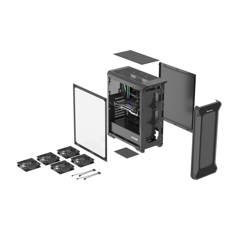 52. GENESIS IRID 505F MIDI TOWER CASE WITH WINDOW USB 3.0 NPC-1997