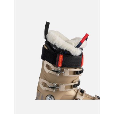 6. Rossignol PURE PRO HEAT GW Women’s Ski Boots, Metal Gold, gold