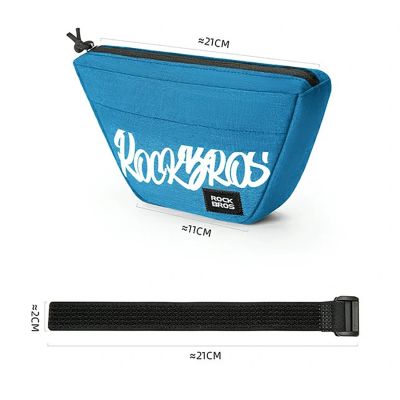 2. Rockbros G011 Flash Journey trapezoidal handlebar bike bag 0.7 l - blue