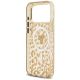 7. Guess IML Leopard Glitter Triangle Logo MagSafe Case for iPhone 17 Pro Max / 18 Pro Max - Brown