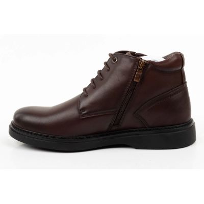 3. Lee Cooper men's shoes elegant brown leather insulated ankle boots