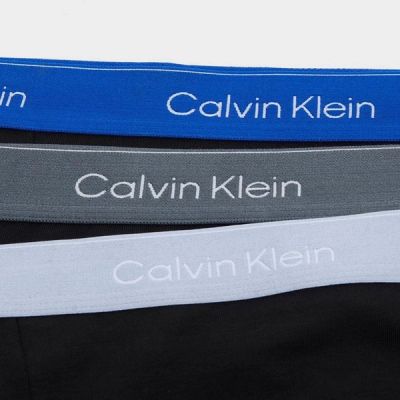 4. Calvin Klein Men’s Relaxed Boxer Briefs, 3-Pack, Stylish Cotton, Black/Blue