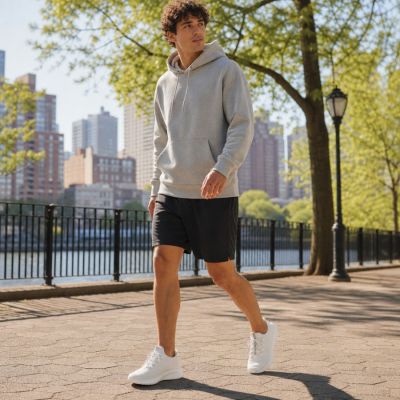 11. Men's white textile sports shoes Big Star UU174004