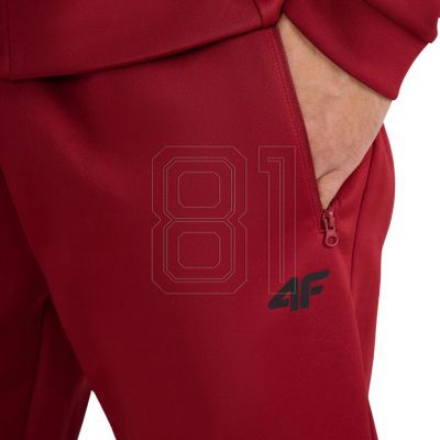 5. Men's trousers 4F FNK M0936 dark red 4FWAW25TFTRM0936 61S