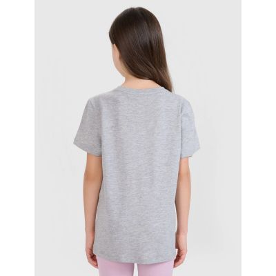 2. Regular plain girls' T-shirt 4F 4FJWSS25TTSHF2177-27M