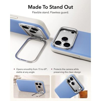 4. ESR Atelier Kickstand MagSafe Case for iPhone 18 Pro / 17 Pro - Light Blue