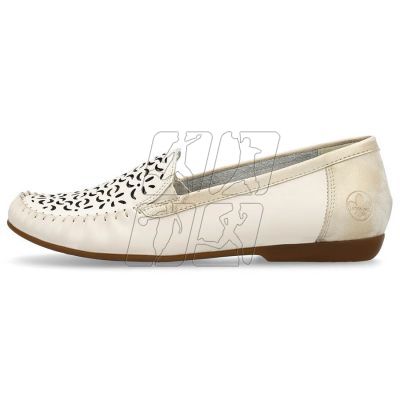 13. Leather comfortable openwork shoes Rieker W RKR658, beige