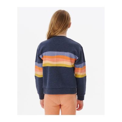 3. RIP CURL Melting Waves Crew Sweatshirt - Girl Navy Blue
