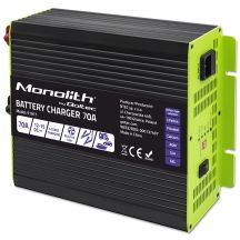Qoltec Monolith 51917 intelligent professional charger for LiFePO4 AGM GEL SLA batteries | 70A | 12V | Fast charging