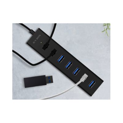 4. ICY BOX IB-HUB1700-U3 USB 3.2 Gen 1 (3.1 Gen 1) Type-A 5000 Mbit/s Black