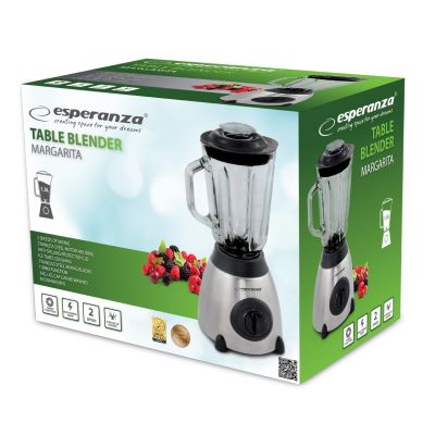 2. Esperanza Margarita EKM020 jug blender (500W; black, transparent, steel)