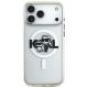 3. Karl Lagerfeld IML Glitter Karl & Choupette Sketch Logo MagSafe Case for iPhone 17 Pro Max - Clear