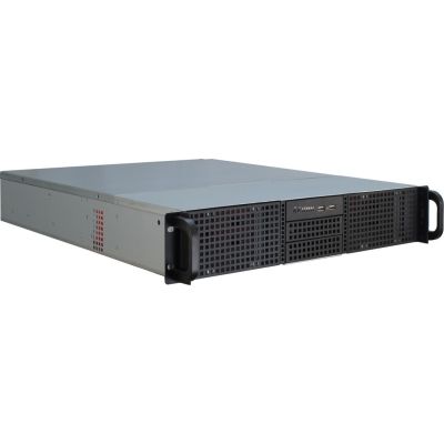 Inter-Tech 2U-20255 Rack Black, Stainless Steel