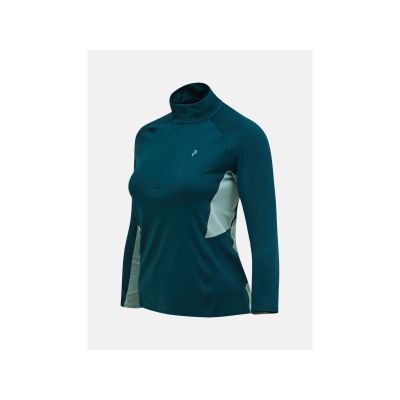 3. Women's PEAK PERFORMANCE W Core Half Zip Baselayer T-shirt, green