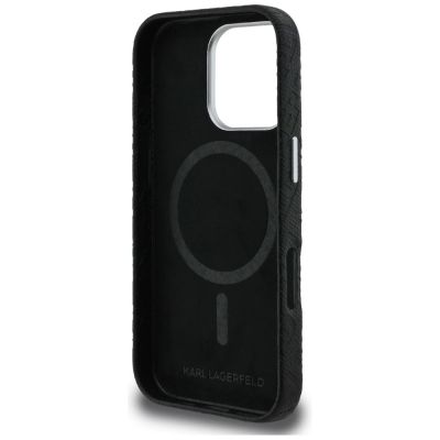 7. Karl Lagerfeld FW Stamped Karl MagSafe Case for iPhone 16 Pro Max - Black