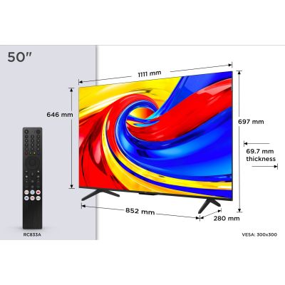13. TCL P7L 50P7L TV 127 cm (50") 4K Ultra HD Smart TV Wi-Fi Black 400 cd/m2