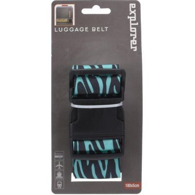 UNIVERSAL SECURITY STRAP FOR SUITCASE 180x5CM PROWORLD ZEBRA BLUE