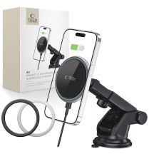 Tech-Protect A2 Car Phone Holder with MagSafe 15W Inductive Charger for Cockpit - Black