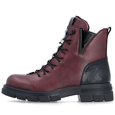 3. Women's insulated burgundy worker boots Rieker Z9152-35