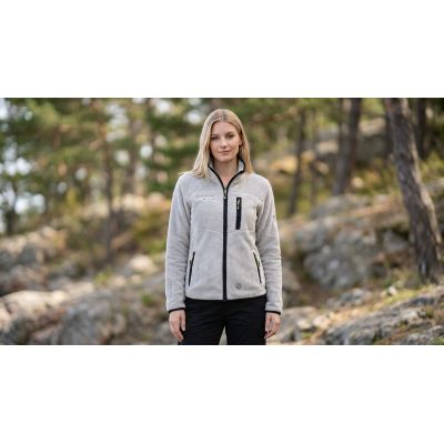 6. Geographical Norway TAMOUREUSE LGREY DB LADY 047-1 Women's Fleece Jacket (WZ8036F/GN-LIGHT GREY)