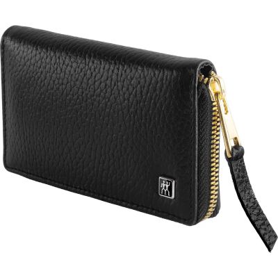 4. ZWILLING Twinox Gold Edition 97746-004-0 Manicure Set – Black Leather Case 3 Pieces – Black