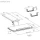 7. Maclean Under-Desk Keyboard Holder, Adjustable, Max. 5kg, White, MC-156 W