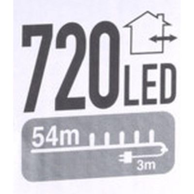 8. CHRISTMAS TREE LIGHTS 720 LED WARM WHITE LIGHT CHAIN